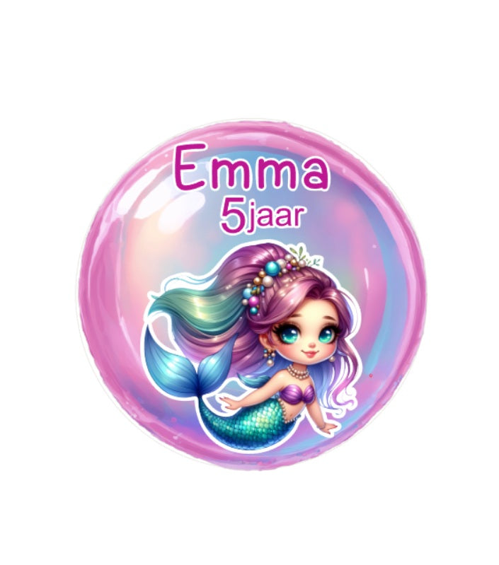 10x Sticker zeemeermin