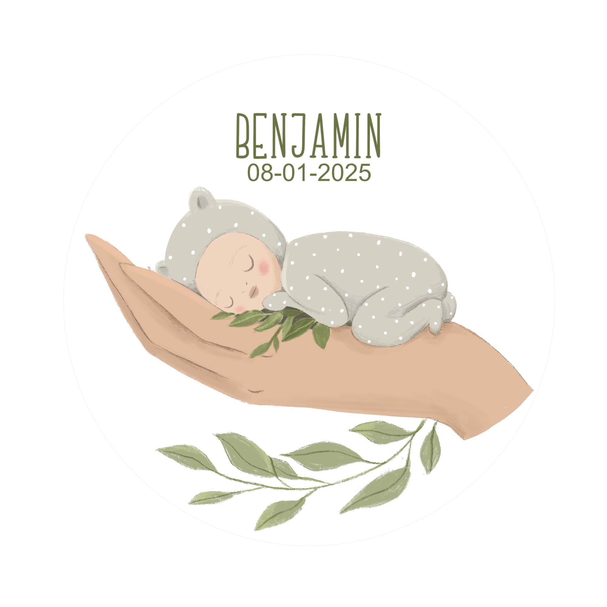 10x geboorte sticker